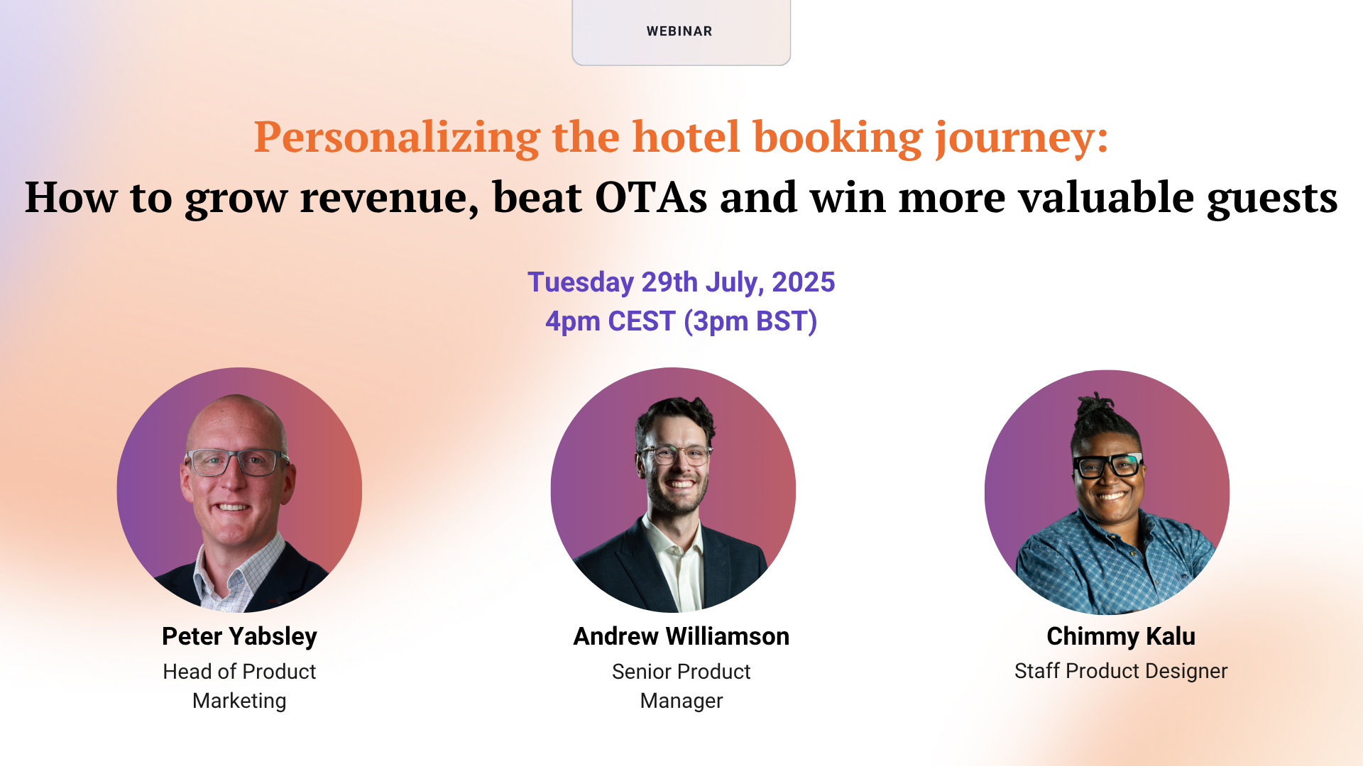 Webinar: Personalizing the hotel booking journey