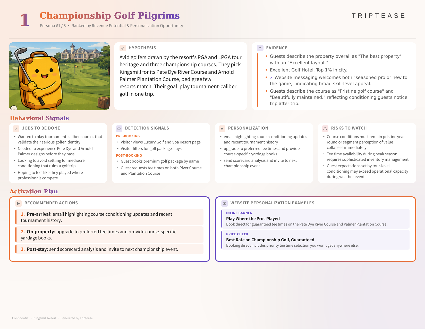 Kingsmill Resort Guest Personas Report — first persona