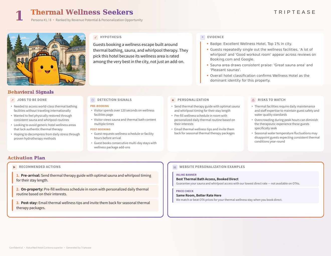 NaturMed Hotel Carbona superior Guest Personas Report — first persona