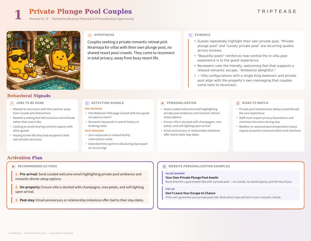 Niramaya Villas & Spa Guest Personas Report — first persona